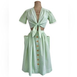 Lime Green Seersucker Set